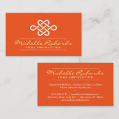 エータニティーノットヨガ先生、ライフコーチオレンジ 名刺 (正面/裏面)