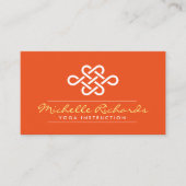 エータニティーノットヨガ先生、ライフコーチオレンジ 名刺 (正面)