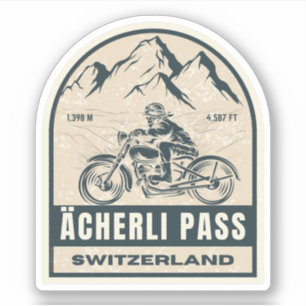 エーチェリーパススイスアルプスのモーターサイクルツアー シール
