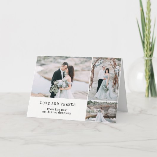 エーテリアル ウェディング | サンクス 3 フォト サンキューカード (正面)