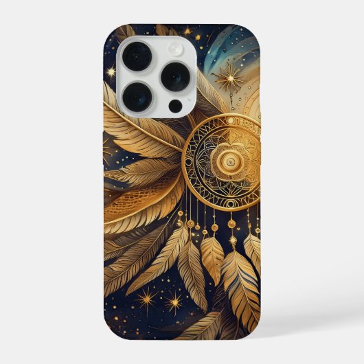 エーテリアル・エスケープス ゴールデンドリームキャッチャー 星光 iPhoneケース (裏面)