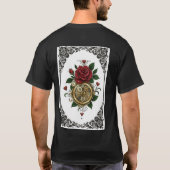 エーテリアル・ブリス:ローズ・コンパス・タトゥー Tシャツ (裏面)
