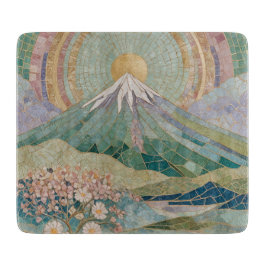 エーテリアル・ブルーム: 春の淡いモザイク火山 カッティングボード