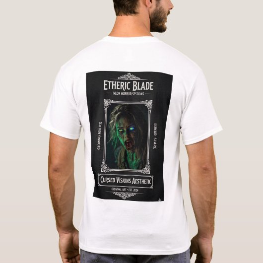 エーテリックブレードネオンホラー Tシャツ (裏面)