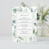 エーテルなユーカリゴールドグリーンウェディングの詳細 エンクロージャーカード (スタンド正面)