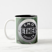 エーテルの吸入器のコーヒー・マグ ツートーンマグカップ (左)