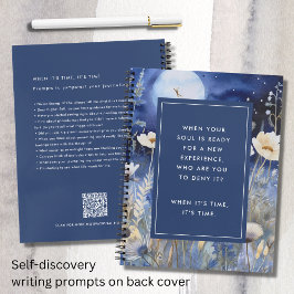 エーテルの月とワイルドフラワーやる気を起こさせる ノートブック