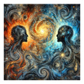 エーテルの渦巻きとシルエット フォトプリント            (正面)