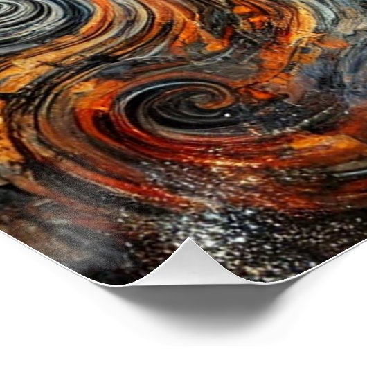 エーテルの渦巻きとシルエット ポスター (コーナー)