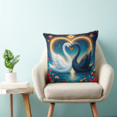 エーテルの白鳥がハートを形成 クッション (椅子)