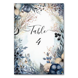 エーテルの繊細な水の色の穏やかな葉 テーブルナンバー