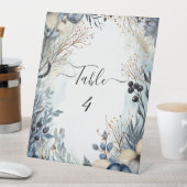 エーテルの繊細な水の色の穏やかな葉 台座サイン (インサイチュ)