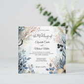 エーテルの繊細な水の色の穏やかな葉 招待状 (スタンド正面)