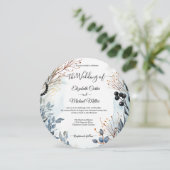 エーテルの繊細な水の色の穏やかな葉 招待状 (スタンド正面)