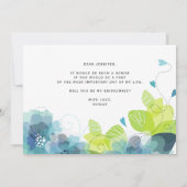 エーテルの青い花が私の花嫁になる 招待状 (裏面)