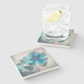 エーテルの青い花 ストーンコースター (横)