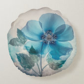 エーテルの青い花 ラウンドクッション (裏面)