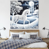 エーテルの馬と魅惑の城 キャンバスプリント (インサイチュ (寝室))