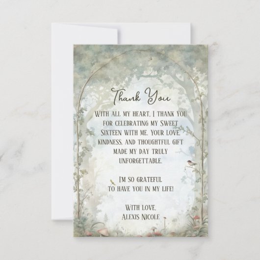 エーテルの魅惑の森 サンキューカード (正面)