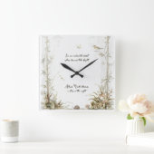 エーテルの魅惑の森 スクエア壁時計 (ホーム)