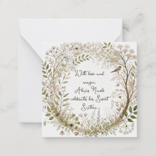 エーテルの魅惑の森 ノートカード (正面)