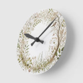 エーテルの魅惑の森 ラウンド壁時計 (傾斜)