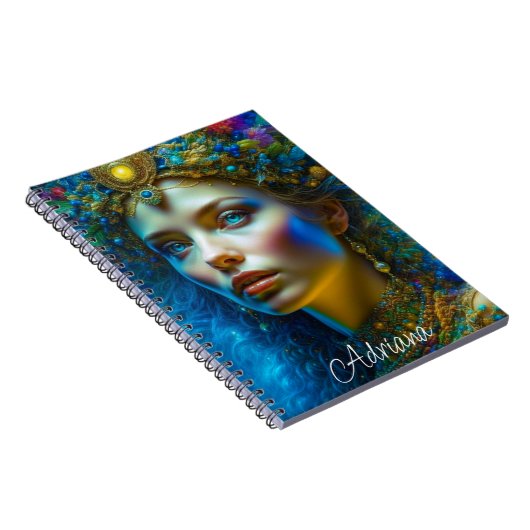 エーテルの魔法のファンタジーアートビューティフル女神 ノートブック (右側)