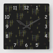 エーテルエコー スクエア壁時計 (正面)