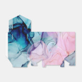 エーテルティール（緑がかった色）エレガントピンクイモダンンキ結婚ーズ フェイバーボックス (折り畳みなし)