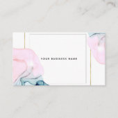 エーテルティール（緑がかった色）&ピンクインキグラマーエレガンスモダンホテル 名刺 (正面)