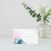 エーテルティール（緑がかった色）&ピンクインキグラマーエレガンスモダンホテル 名刺 (スタンド正面)