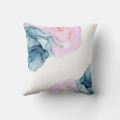 エーテルティール（緑がかった色）ピンクインキグラモダンマー クッション (裏面)