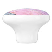 エーテルティール（緑がかった色）ピンクパープルインキグラマモダンール セラミックノブ (側面)