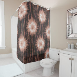 エーテルバラ開花タイ染料シャワーカーテン シャワーカーテン