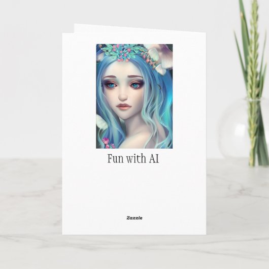 エーテルファンタジーアート |美しい妖精の誕生日 サンキューカード (裏面)