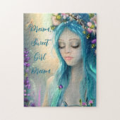 エーテルファンタジーアート |美しい青の妖精 ジグソーパズル (縦)