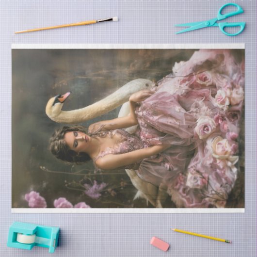 エーテルファンタジーポートレートフローラ&スワン 薄葉紙 (クラフト)