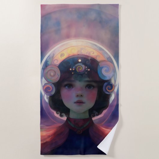 エーテルファンタジー天子ドリームガーディアン ビーチタオル (正面)