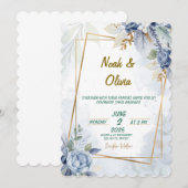 エーテルブルーム ウェディング 招待状 (正面/裏面)