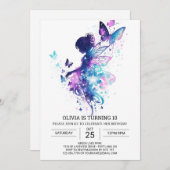 エーテルプリンセスフェアリー誕生日ブリス 招待状 (正面/裏面)