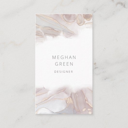 エーテル天然アルコールインクビモダンジネスカード 名刺 (正面)