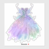 エーテル妖精のガウン | レインボーグラデーションパステルシェン シール (シート)
