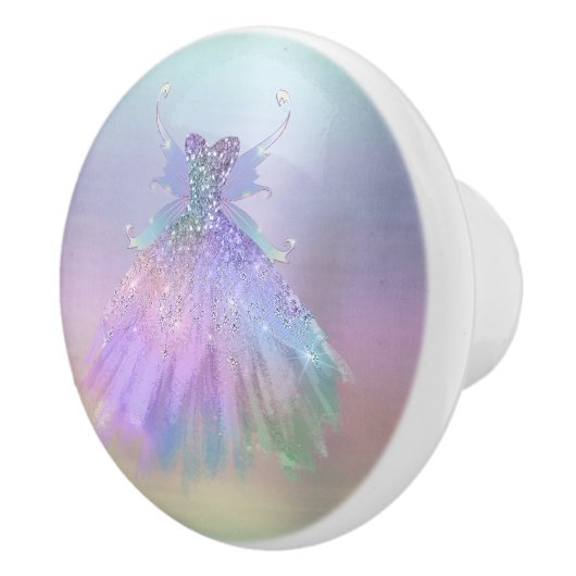 エーテル妖精のガウン | レインボーグラデーションパステルシェン セラミックノブ (右)