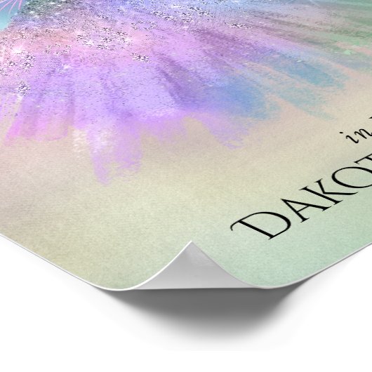 エーテル妖精のガウン | レインボーグラデーションパステルシェン ポスター (角)