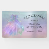 エーテル妖精のガウン | レインボーグラデーションパステルシェン 横断幕 (横)