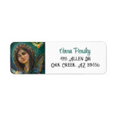 エーテル妖精の女の子とゴールデンバタフライ ラベル (正面)