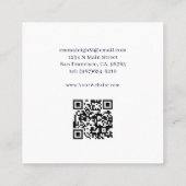 エーテル妖精の月の女神ジュエリーの喜び スクエア名刺 (裏面)