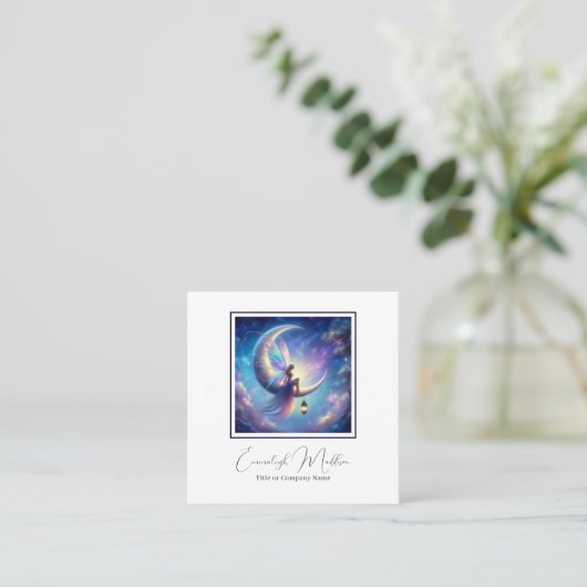 エーテル妖精の月の女神ジュエリーの喜び スクエア名刺 (スタンド正面)