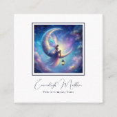 エーテル妖精の月の女神ジュエリーの喜び スクエア名刺 (正面)