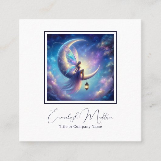 エーテル妖精の月の女神ジュエリーの喜び スクエア名刺 (正面)